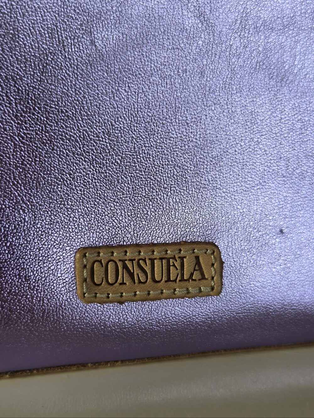 SOLD***Consuela Val Midtown Crossbody Purple Metallic Zebra Embroidered - Picture 8 of 16